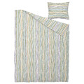 SUMPGRÖE Duvet cover and pillowcase, multicolour/striped, 150x200/50x60 cm