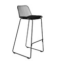 Bar Stool with Seat Pad Dill High, black