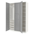 PAX / TYSSEDAL Wardrobe, white/grey, 150x60x236 cm