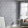 GoodHome Vinyl Wallpaper on Fleece Lorocoo, lilac