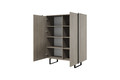 Two-Door Cabinet Verica 120 cm, biscuit oak/black legs