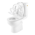 GoodHome Close-coupled Rimless Toilet with Soft Close Seat Cavally Slim 3/6L, horizontal