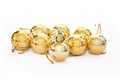 Disco Christmas Tree Bauble Ornaments, Gold, Pack of 9