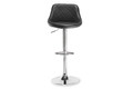 Bar Stool, faux leather, black/chrome