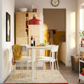 VIHALS Table, white/white, 107 cm