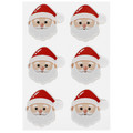 Self-Adhesive Santa Claus Sticker Decorations, 6 pcs