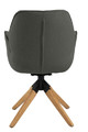 Swivel Chair Aura, auto return, dark grey