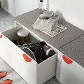 SMÅSTAD Bench with toy storage, white, white, 90x50x48 cm