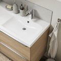 GoodHome Mila Double Bowl Countertop Basin 120cm