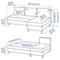 ÄLVDALEN 3-seat sofa-bed with chaise longue, Knisa grey-beige