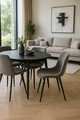 Upholstered Chair Roxino, velvet, grey
