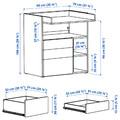 SMÅSTAD Changing table, white white/with 3 drawers, 90x79x100 cm