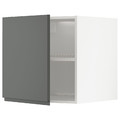 METOD Top cabinet for fridge/freezer, white/Voxtorp dark grey, 60x60 cm