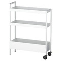 NISSAFORS Trolley, white, 50.5x19x67 cm