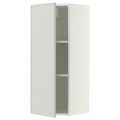 METOD Wall cabinet with shelves, white/Aspudden light grey, 40x100 cm
