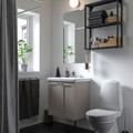 ENHET Bathroom, anthracite/grey frame, 64x43x87 cm