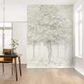 GoodHome Wall Mural Wallpaper Sunste, light grey trees
