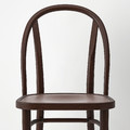 NORDVIKEN / SKOGSBO Table and 2 chairs, white/dark brown, 74/104 cm