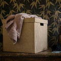 GÄRDESGÅRD Storage box with lid, natural, 32x35x31 cm