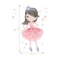 Wall Sticker Set 43x89cm - Princess Pink