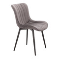 Upholstered Chair Roxino, velvet, grey