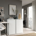 VIHALS Cabinet with sliding doors, white 95x47x90 cm