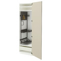 METOD / MAXIMERA high cabinet with cleaning interior, white/Havstorp beige, 60x60x200 cm