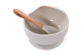 Bo Jungle B-Suction Bowl Silicone & Spoon Grey 6m+