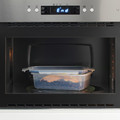 IKEA 365+ Food container with lid, rectangular, plastic, 21x15 cm