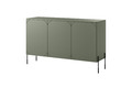 Three-Door Cabinet with Drawer Units Sonatia 150cm, olive