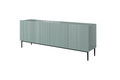 Four-Door Cabinet Nicole 200cm, sage, black legs