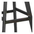 Bar Stool Norden, wood black high PP, dark grey