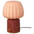 KULGLASS Bluetooth speaker lamp, red brown/pink