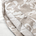 VÅRBRÄCKA Quilt cover and pillowcase, beige, white, 150x200/50x60 cm