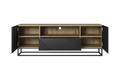 TV Cabinet Asha 167 cm, metal legs, artisan/matt black