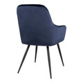 Armchair with Metal Legs Harbo, dark blue/black