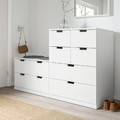 NORDLI Chest of 10 drawers, white, 160x99 cm
