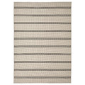 VIRKLUND Rug flatwoven, in/outdoor, beige/dark grey, 160x230 cm