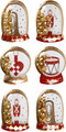 Christmas Stickers Shaker Gold Nutcracker 6pcs
