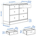 HAVSTA Chest of 6 drawers, white, 121x47x89 cm