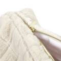 Cosmetic Bag, faux fur, cream