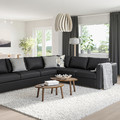 VIMLE Corner sofa, 5-seat, Grann/Bomstad black