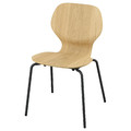SKÅLSTA Chair, oak veneer/tubular metal/black-grey