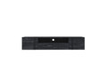 Wall-Mounted TV Cabinet Verica 200 cm, charcoal/black handles