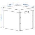 GÄRDESGÅRD Storage box with lid, natural, 32x35x31 cm