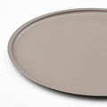 LINDRANDE Candle dish, dark grey-beige, 22 cm
