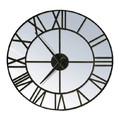 Wall Clock 50 x 5 x 50 cm, mirror, brown