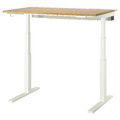 MITTZON Desk sit/stand, electric oak veneer/white, 120x80 cm