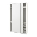 PAX / HASVIK Wardrobe combination, white/white, 150x44x236 cm
