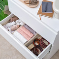 PURRPINGLA Box, set of 3, textile/beige, 20x38x12 cm